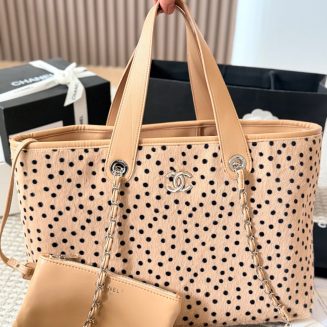 72205 Chanel Polka Dot Tote Bag
